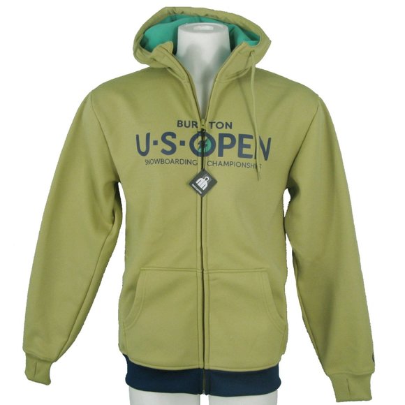 NEW Vintage Burton US Open Bonded Hoodie Sweatshirt!  M  SLIM FIT  NO DRAWSTRING - Picture 1 of 1